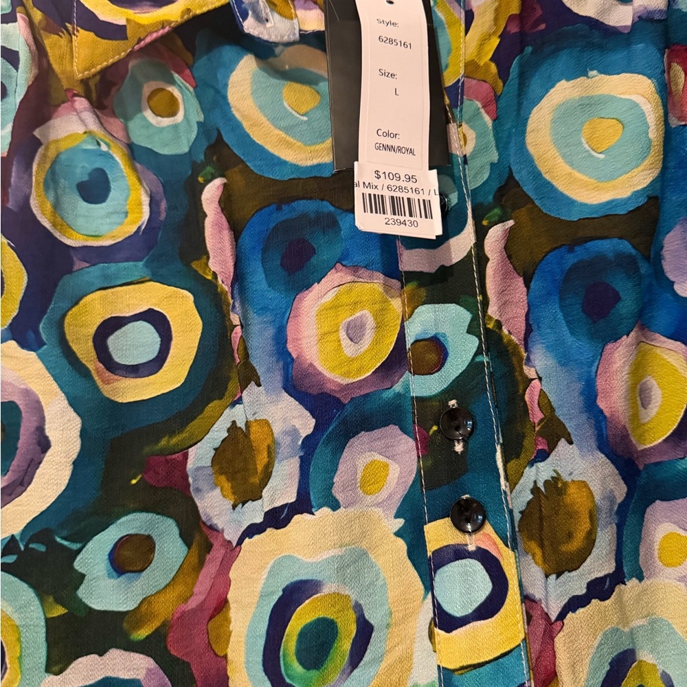 Colorful Patterned Blouse - Picture 2 of 2